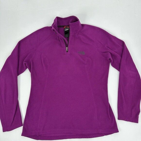 The North Face Women's Purple Athletic 1/4 Zip Fleece Activewear‎ Top Small/C38 - Picture 5 of 14